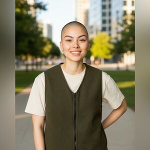 Army Green Utility Vest Minimalist Layering Mambosok Lined‎ Wool Vest Layering